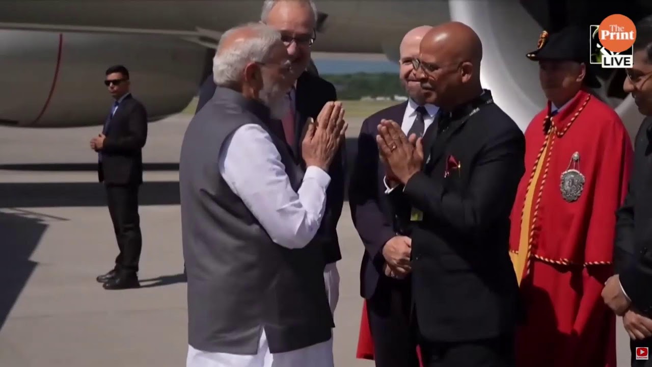 LIVE: Prime Minister Modi arrives in Geneva, on way to attend G7 summit in Evian, France