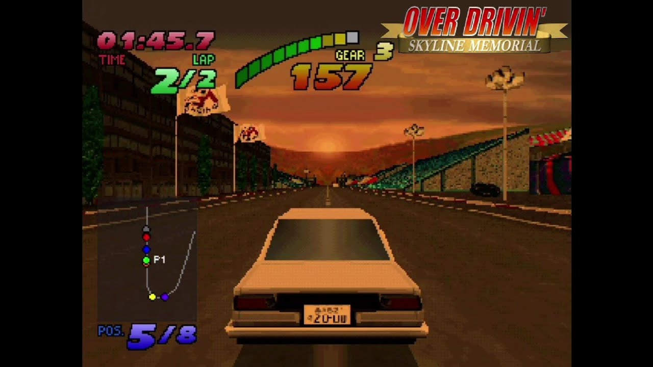 Over Drivin' Skyline Memorial (Demo/Trial Disc) - PS1 Gameplay