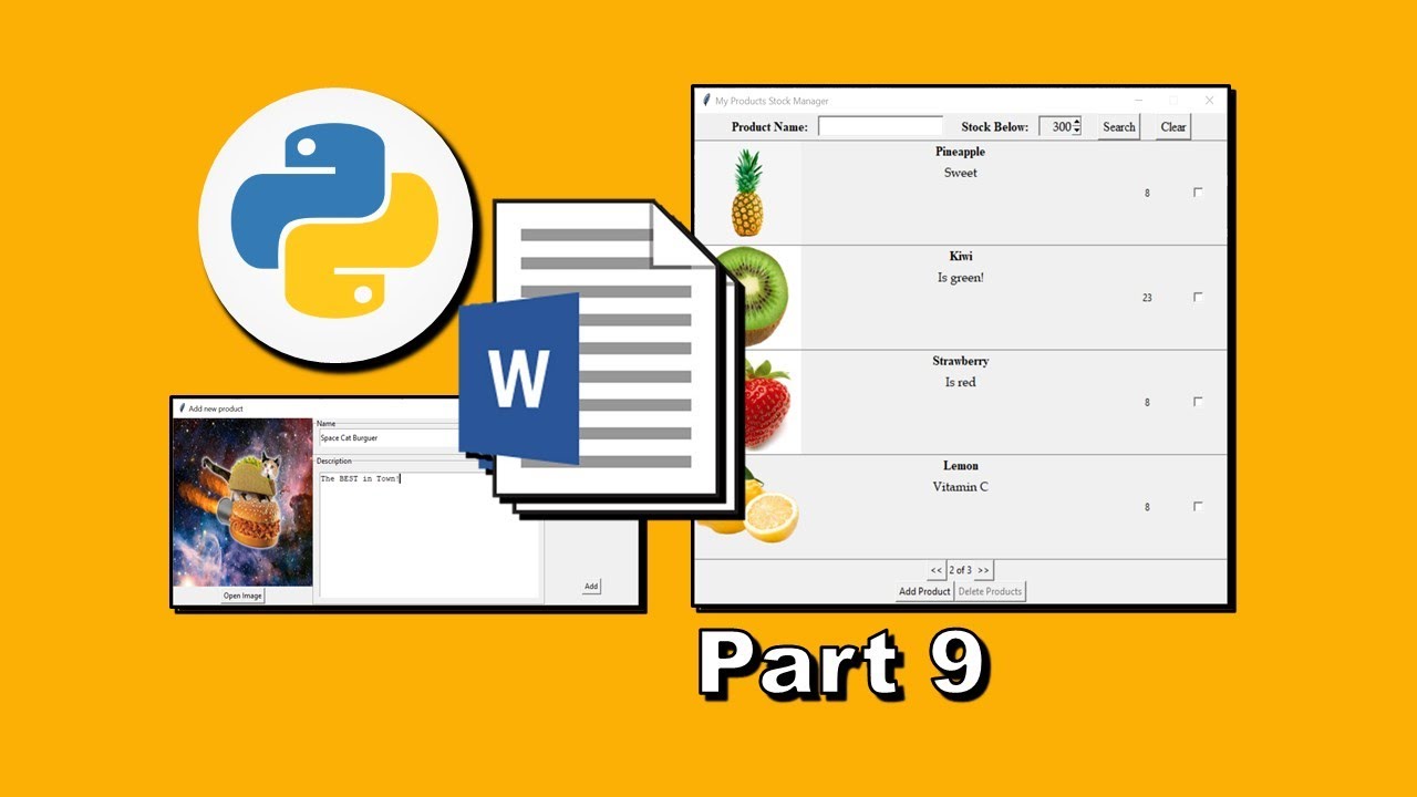 Python TkInter 🇬🇧 🇺🇸 Stock Manager  Bonus 4 [Part 9 of 11] #AT_TkInter_StockManager_EN
