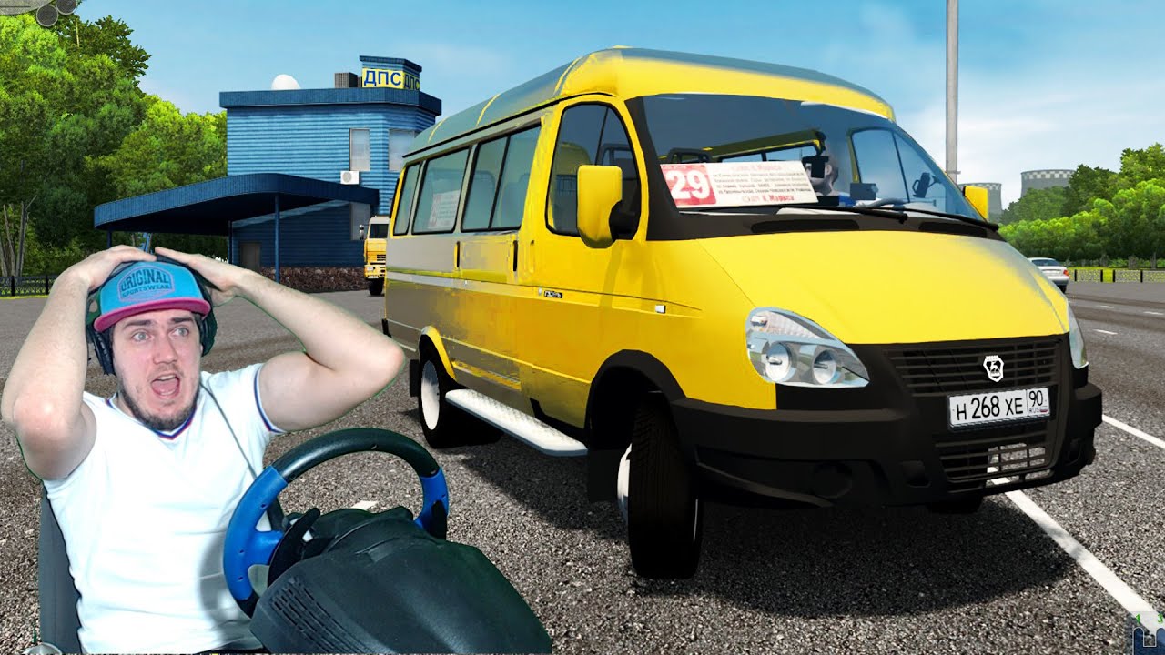 Я ВОДИТЕЛЬ ГАЗЕЛИ - РАБОТА ВОДИТЕЛЕМ МАРШРУТКИ в CITY CAR DRIVING + РУЛЬ