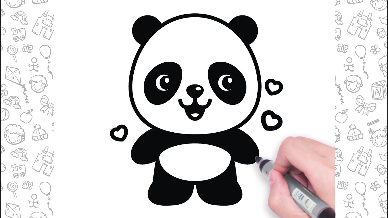 🐼 Cute PANDA Drawing Step by Step For Kids