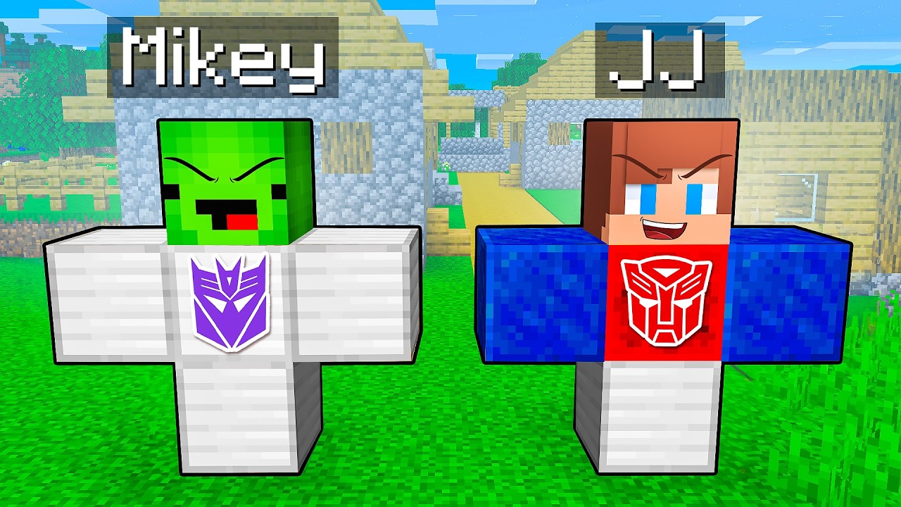 JJ vs Mikey: TRANSFORMERS GOLEM BATTLE in Minecraft - Maizen