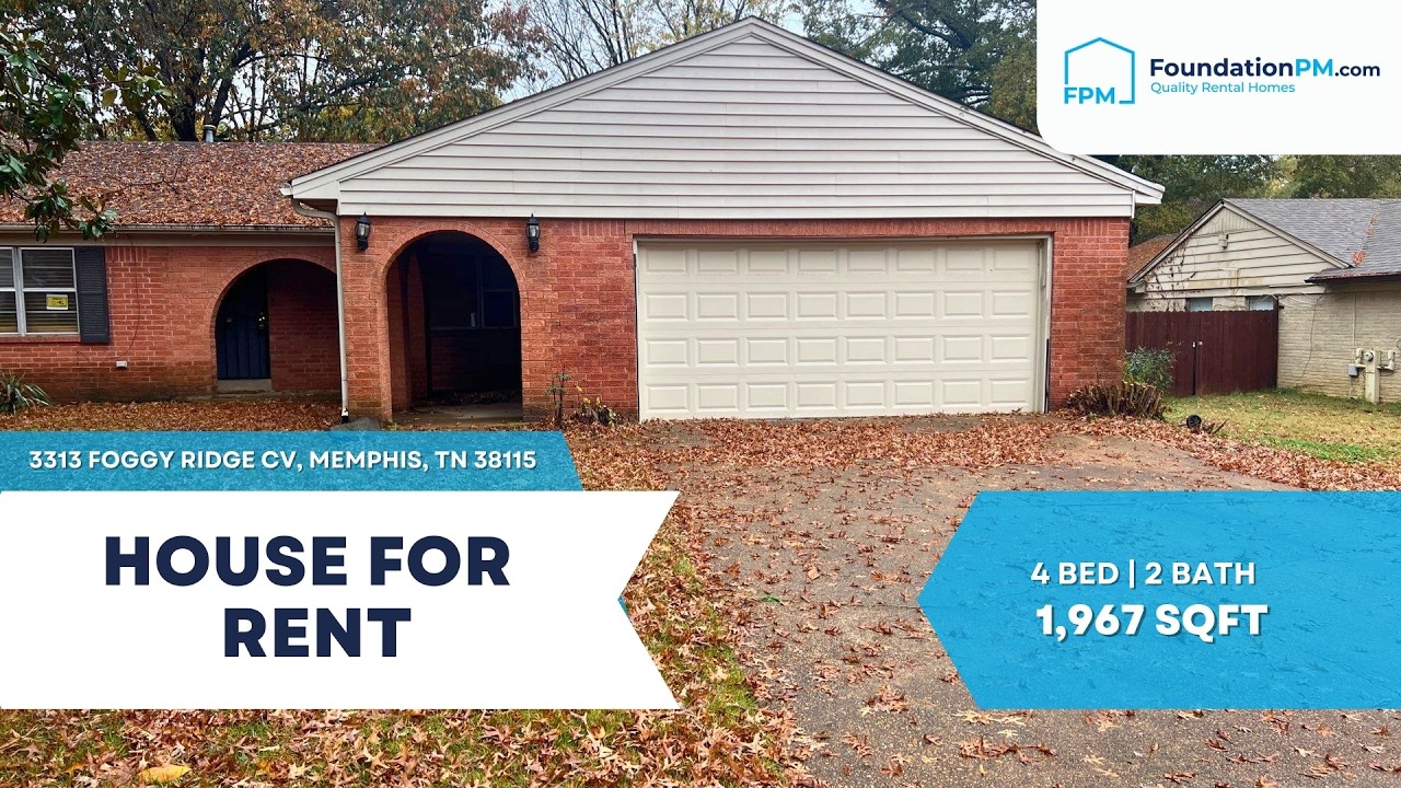 🏡 3313 Foggy Ridge Cv, Memphis, TN 38115 | 2-Car Garage & Fenced Yard | FoundationPM.com