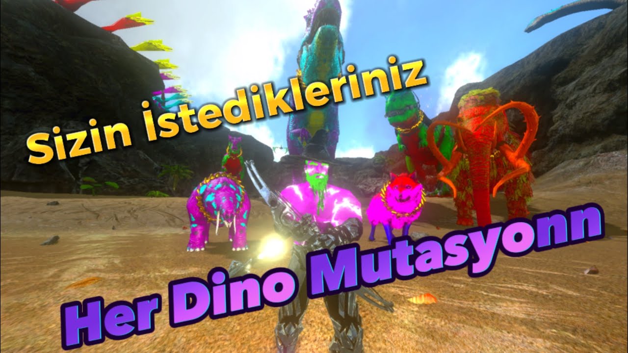 Tüm Dinolara Mutasyon Renk Ekliyoruz/ Sizin İstedikleriniz  #arkmobile