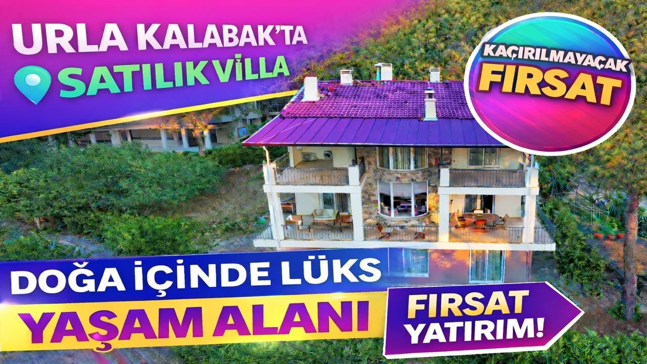 Urla Kalabak'ta Doğa İçinde Lüks Yaşam | 5+2 Müstakil Bahçeli Satılık Villa