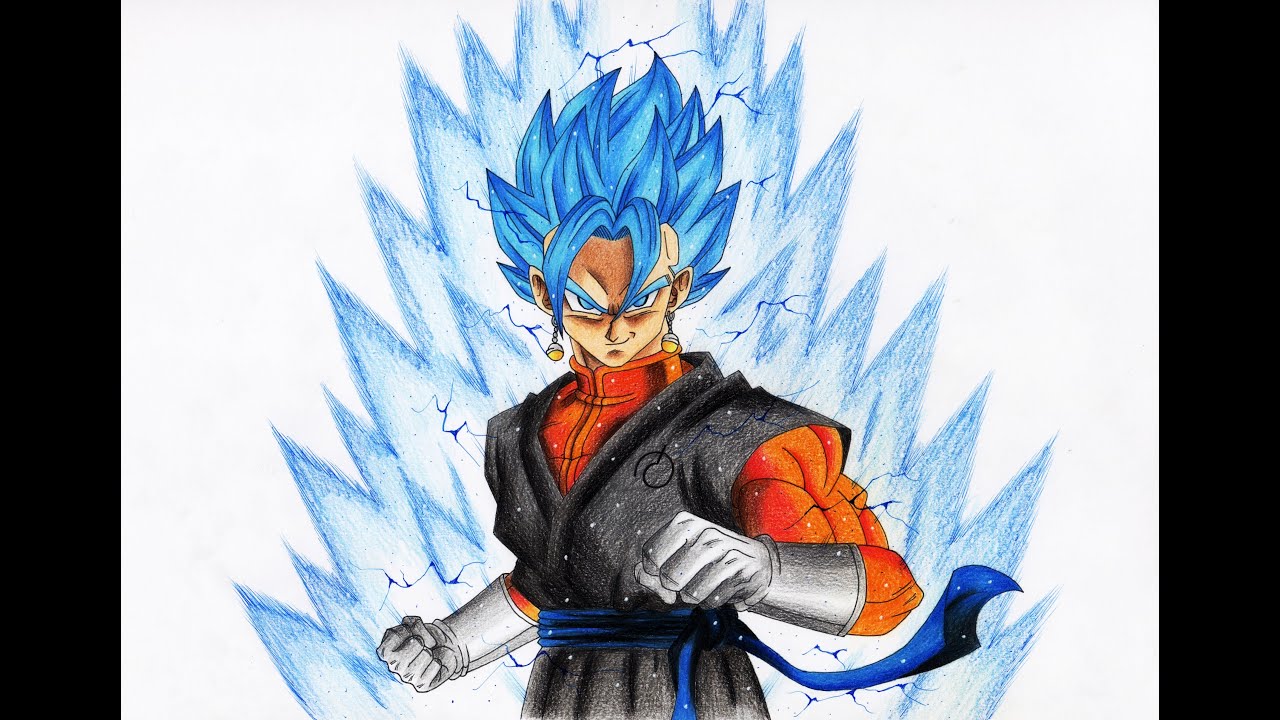 ベジット 超サイヤ人の ブルー 描いてみた/Drawing Gogeta Super Saiyan Blue