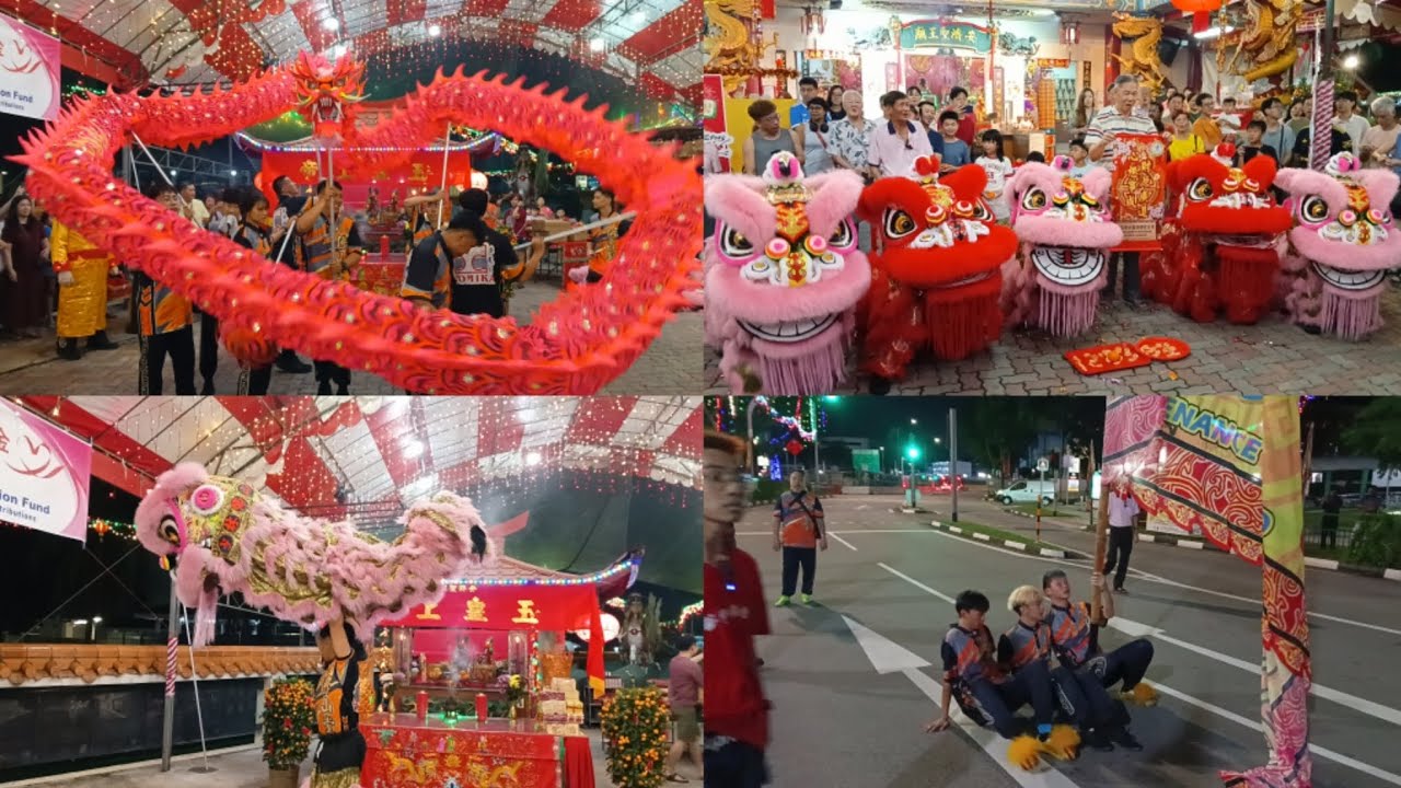 少林佛山堂 Siaw Lim Hood Sun Thong Lion, Dragon and Big Flag Performance at 安濟聖王廟