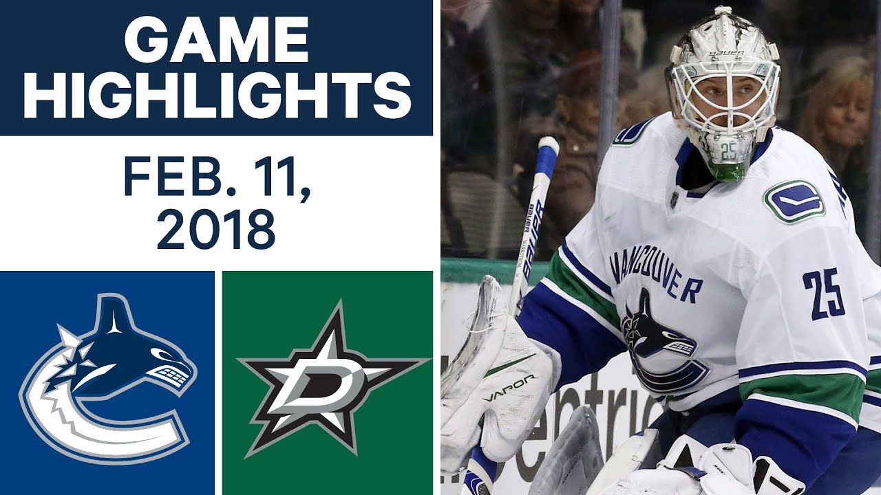 NHL Game Highlights | Canucks vs. Stars - Feb. 11, 2018