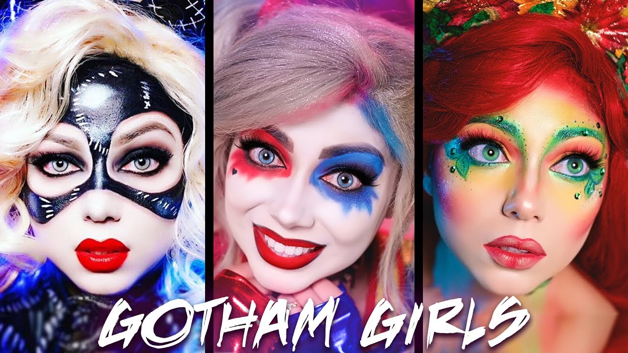 Подборка МАКИЯЖА Gotham Girls - Харли Квинн, Ядовитый плющ, Женщина-кошка!