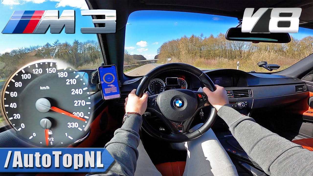 BMW M3 E92 4.0 V8 *310KM/H* on AUTOBAHN [NO SPEED LIMIT] by AutoTopNL