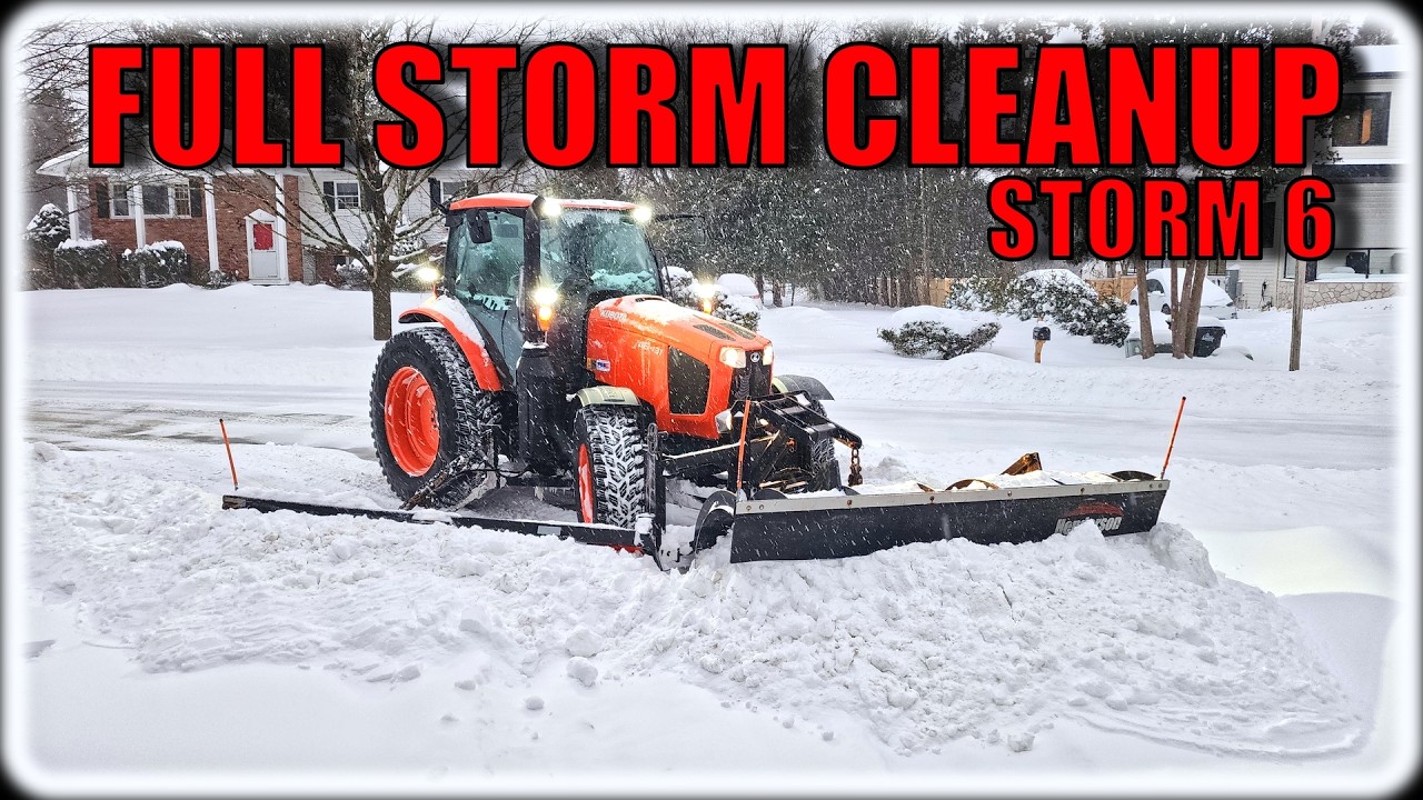 Full Winter Storm Cleanup | Snow Plowing From Start To Finish – Storm 6 (16” Snow Storm)