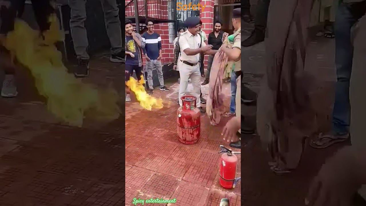 सिलेंडर में आग लगने पर बचने का तरीका🔥     