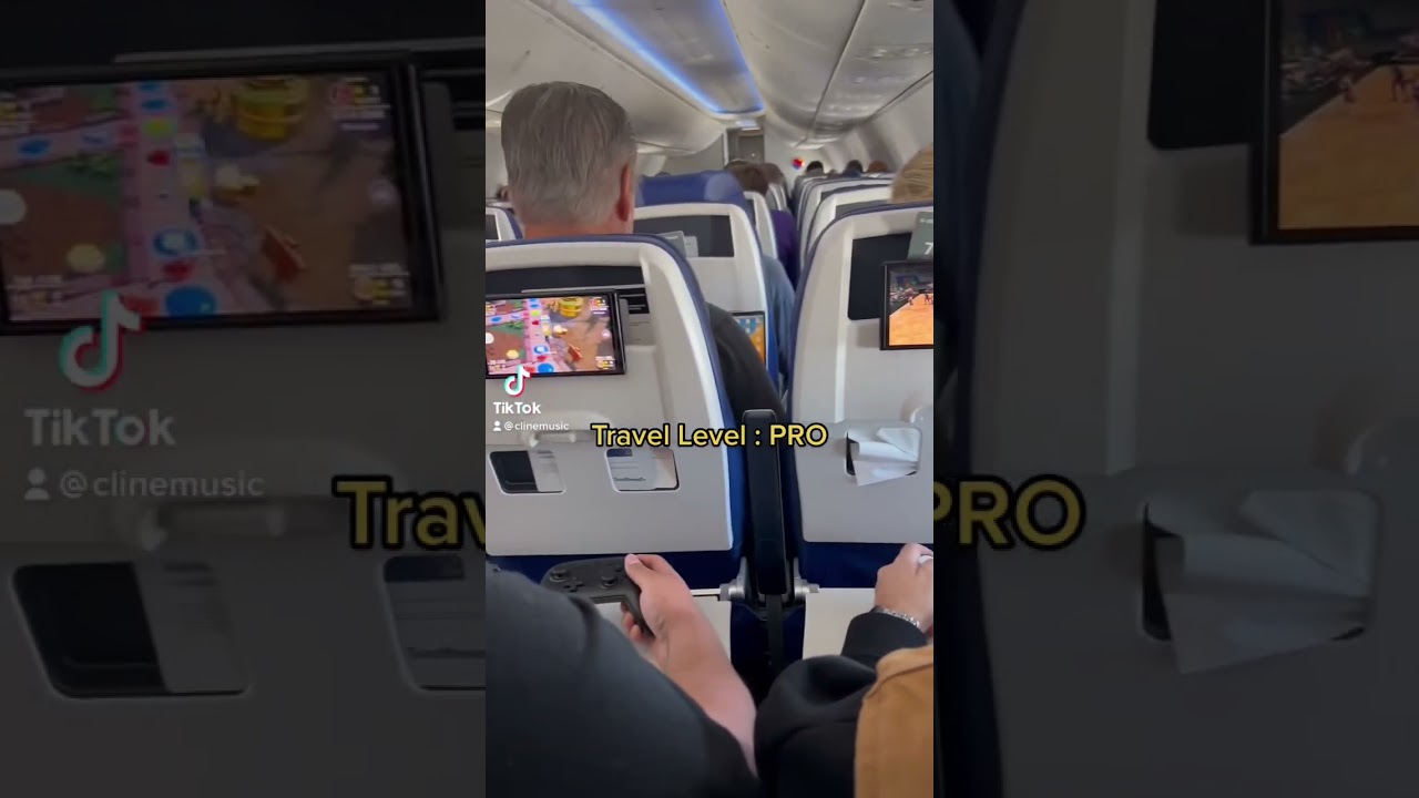 Travel Level PRO! 😂 #travel #tour #gaming #nintendo #airplane #flight #pnw #westcoast