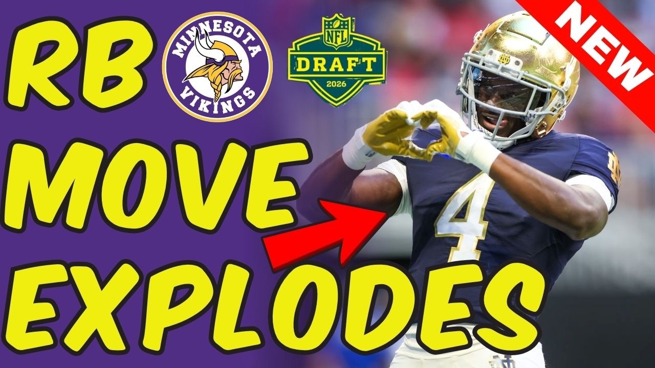 🤯💥 BIG DRAFT TRADE! VIKINGS TARGET EXPLOSIVE RB JEREMIAH LOVE! MINNESOTA VIKINGS NEWS