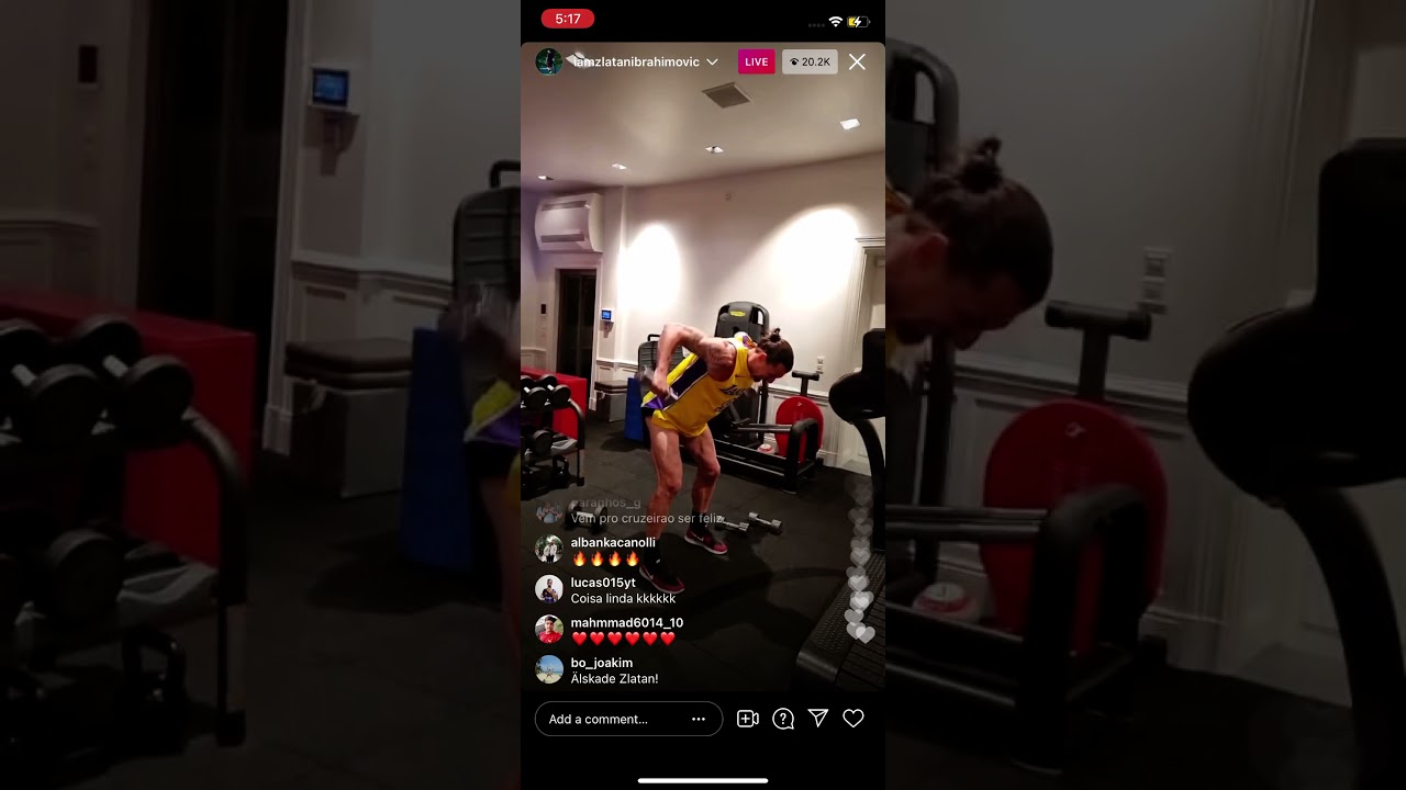 Zlatan ibrahimović Instagram Live