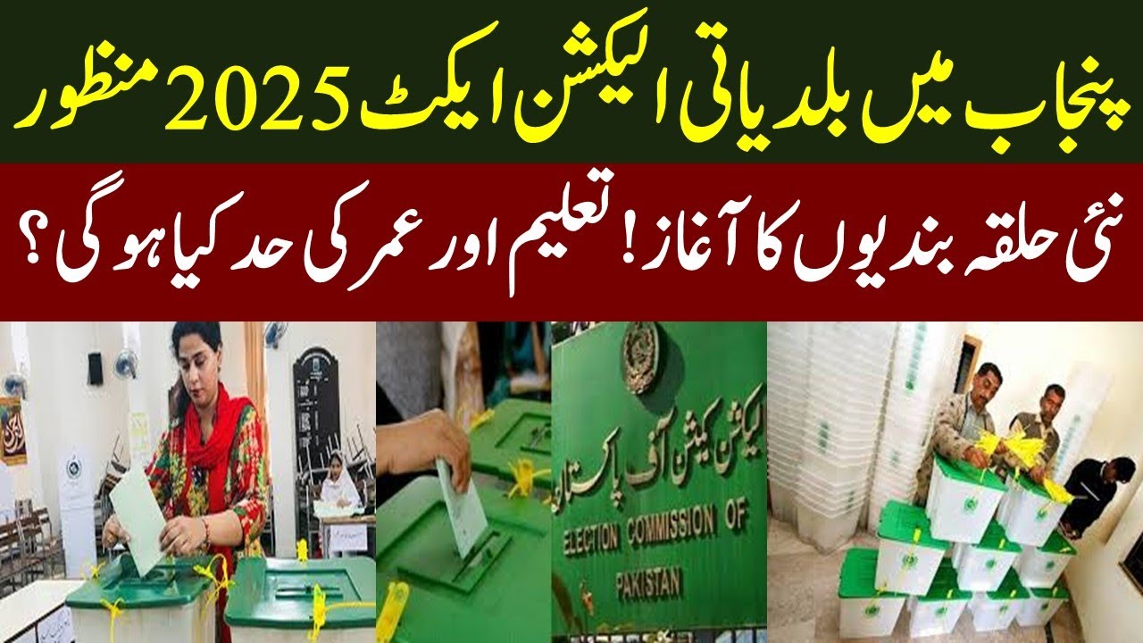New Local Government Act 2025 In Punjab | Education & Age Limit For Candidates | Election 2025