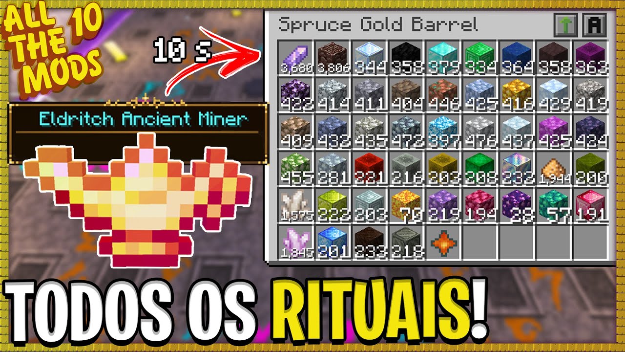 A ULTIMATE MINER DO OCCULTISM É INSANA ( PEGA UNOBTAINIUM ) ! ATM 10 Minecraft Mopack #19