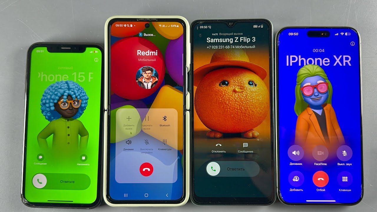 Incoming Call | Outgoing Calls Samsung Galaxy Z Flip 3 + Redmi A3X + IPhone XR + IPhone 15 PRO MAX