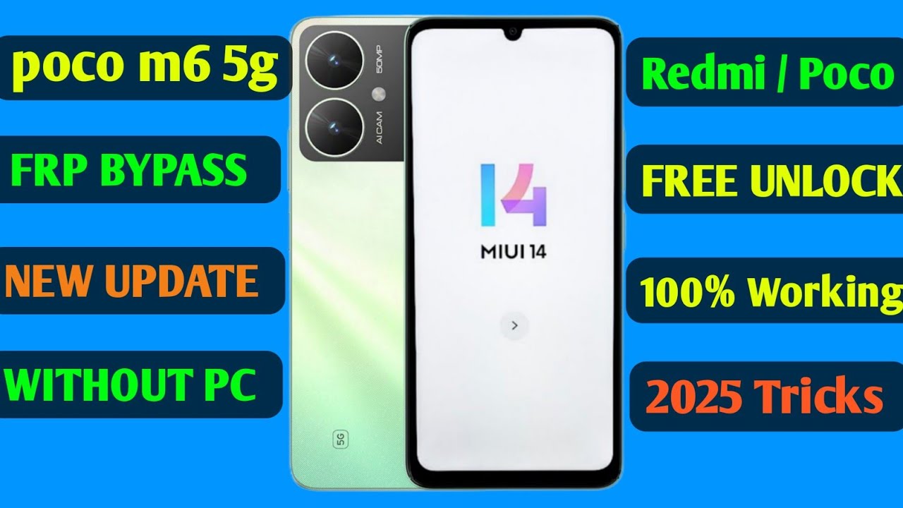 poco m6 5g frp bypass 2025 sabse asan tarika || without pc frp unlock poco m6 5g