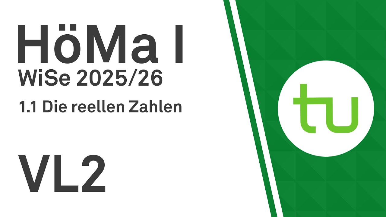 VL 2:  geometrische Summenformel Binomischer Lehrsatz - TU Dortmund H&ouml;here Mathematik I (BCI/BW/MLW)