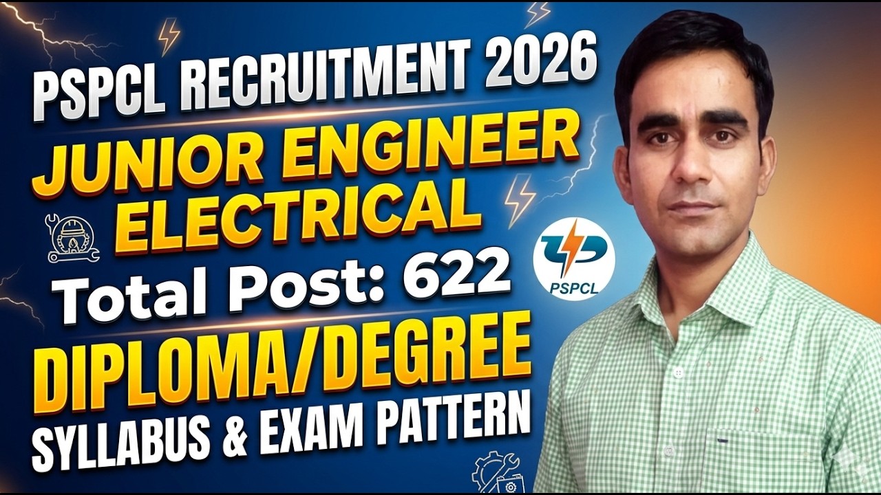 PSPCL JE recruitment 2026 PSPCL JE Electrical vacancy 2026 syllabus exam pattern 2026