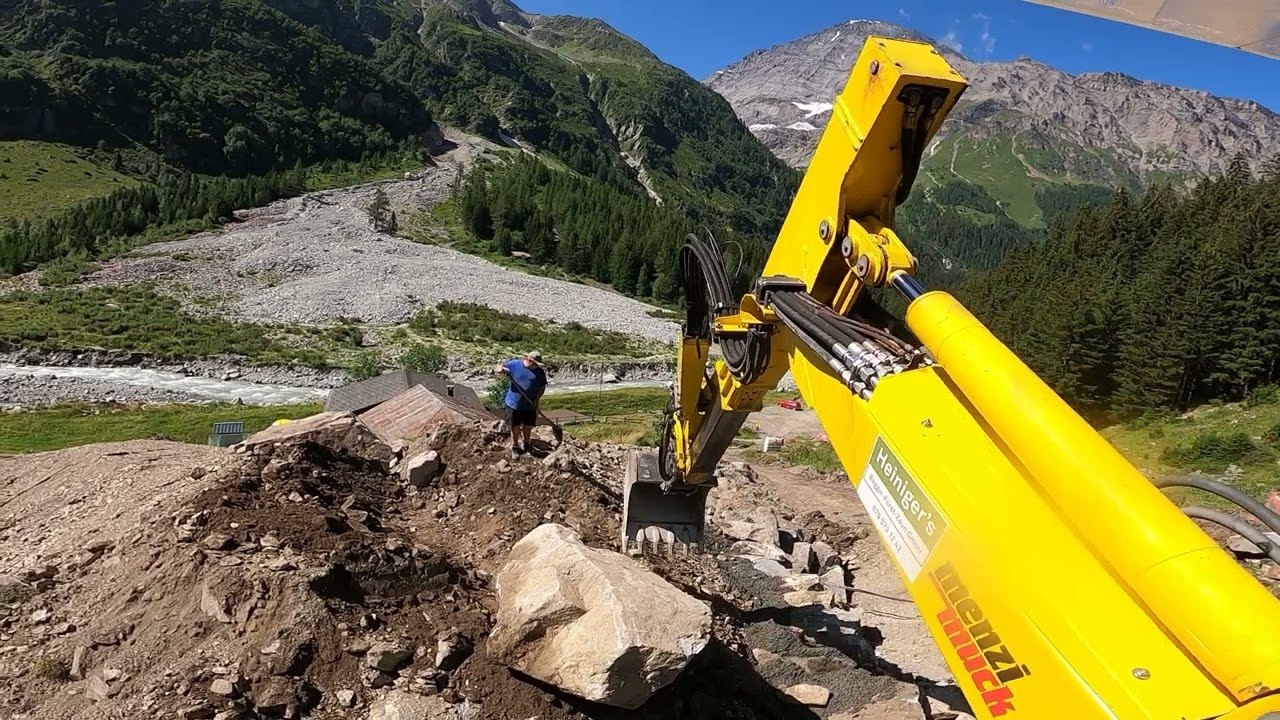 Menzi Muck M545 Gasterntal Schutzdammbau Teil 3