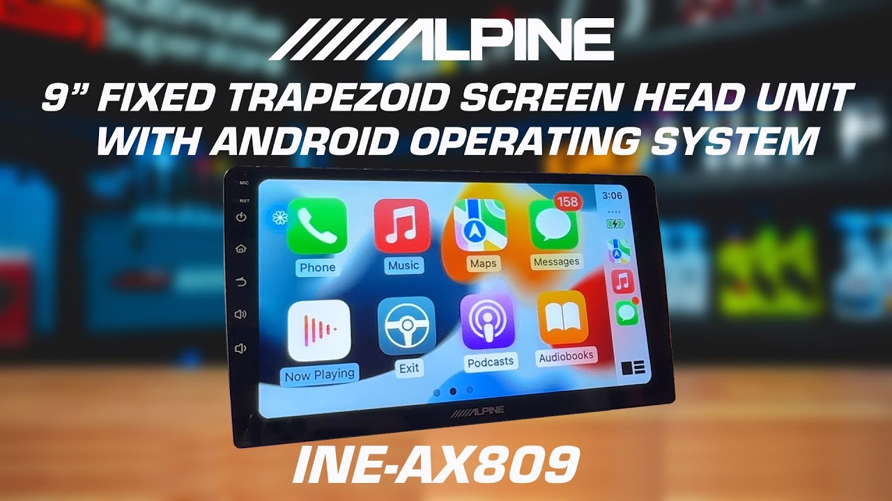 Alpine INE-AX809 | 9" HD Wireless Smartphone Compatible Head Unit w/Android OS & 4G