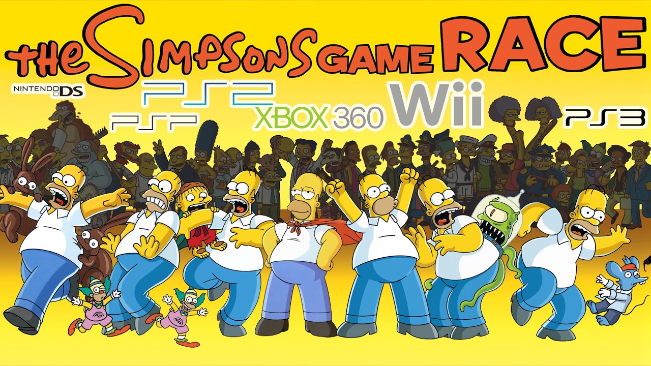 The Simpsons Game RACE But Everyone's Playing A Different Version