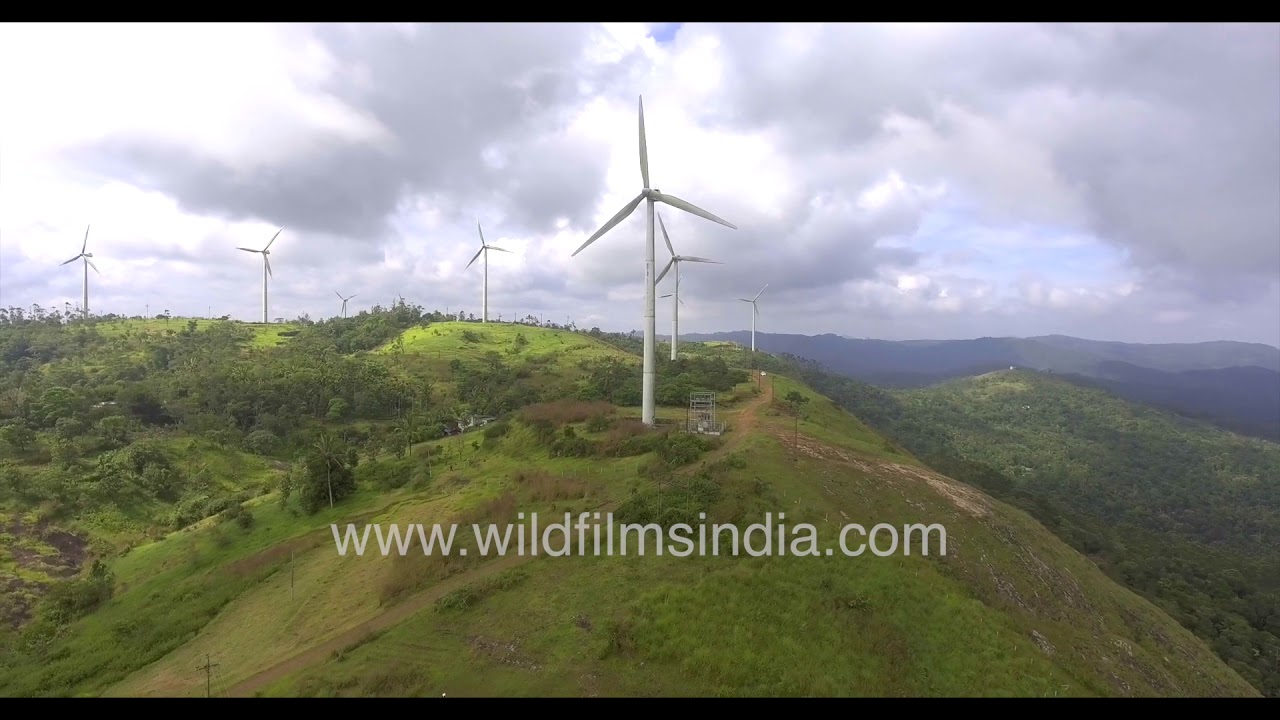 Ramakkalmedu Wind Energy Farm in 360 degree view in 4K - renewable energy comes of age in India