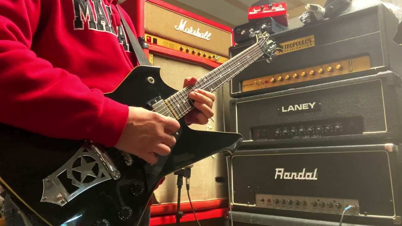 Washburn PS-500 MIK Paul Stanley Artist Model Plays Classic KISS Riffs via Classic JCM800 2203