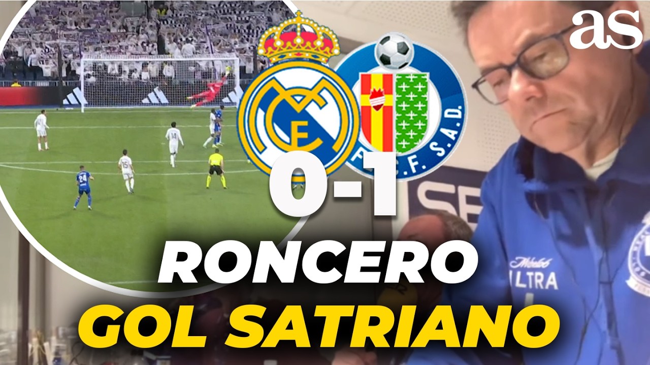 DESESPERACIÓN y RABIA: Reacción de RONCERO al gol de SATRIANO, Real Madrid 0-1 Getafe CF