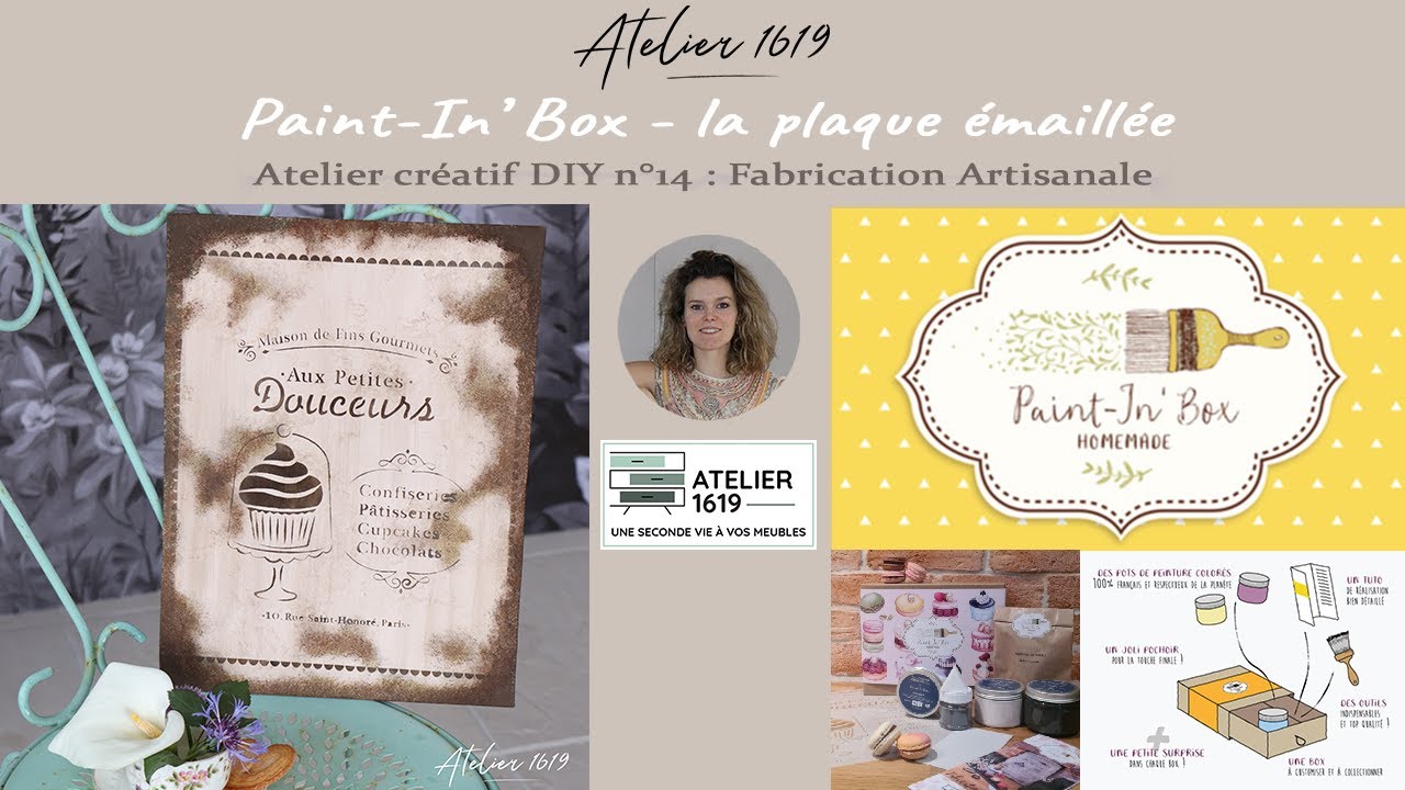 ATELIER CREATIF Paint in box - DIY la plaque émaillée rouillée