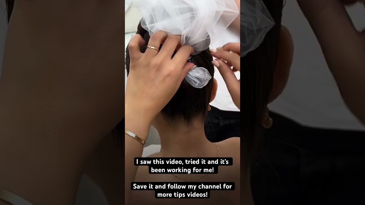 Your bride&rsquo;s veil has no comb? Try this life-saving trick! #wedding #hairstyle #hairtutorial