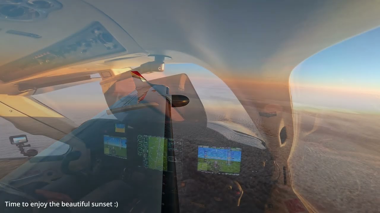 Beautiful Sunset Viewed from the TBM900