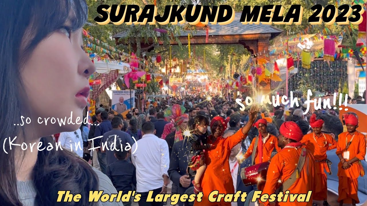 🇮🇳Korean went to an Indian Festival for the FIRST TIME |Surajkund mela 2023 |인도 축제