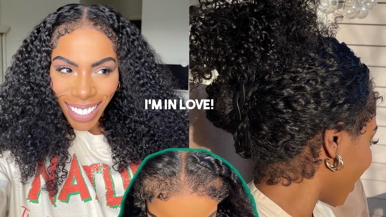 I GREW MY EDGES BACK! 😯 IT'S MY HAIR BUT BETTER! BURMESE CURLY 360 LACE wig HYBRID CURLY EDGES! 🙌🏾