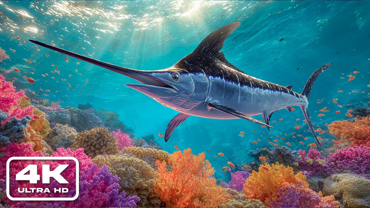 THE DEEP OCEAN | 4K TV ULTRA HD / Full Documentary - Beautiful Coral Reef Fish Video - Stress Relief