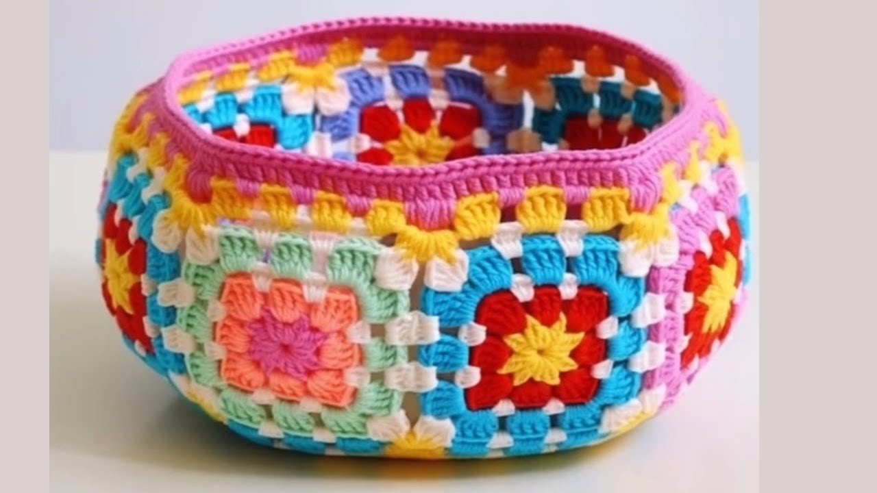 #how to make 💥💯👌#amazing knitting crochet design #container making tutorial 🌹👍#crochet #basket