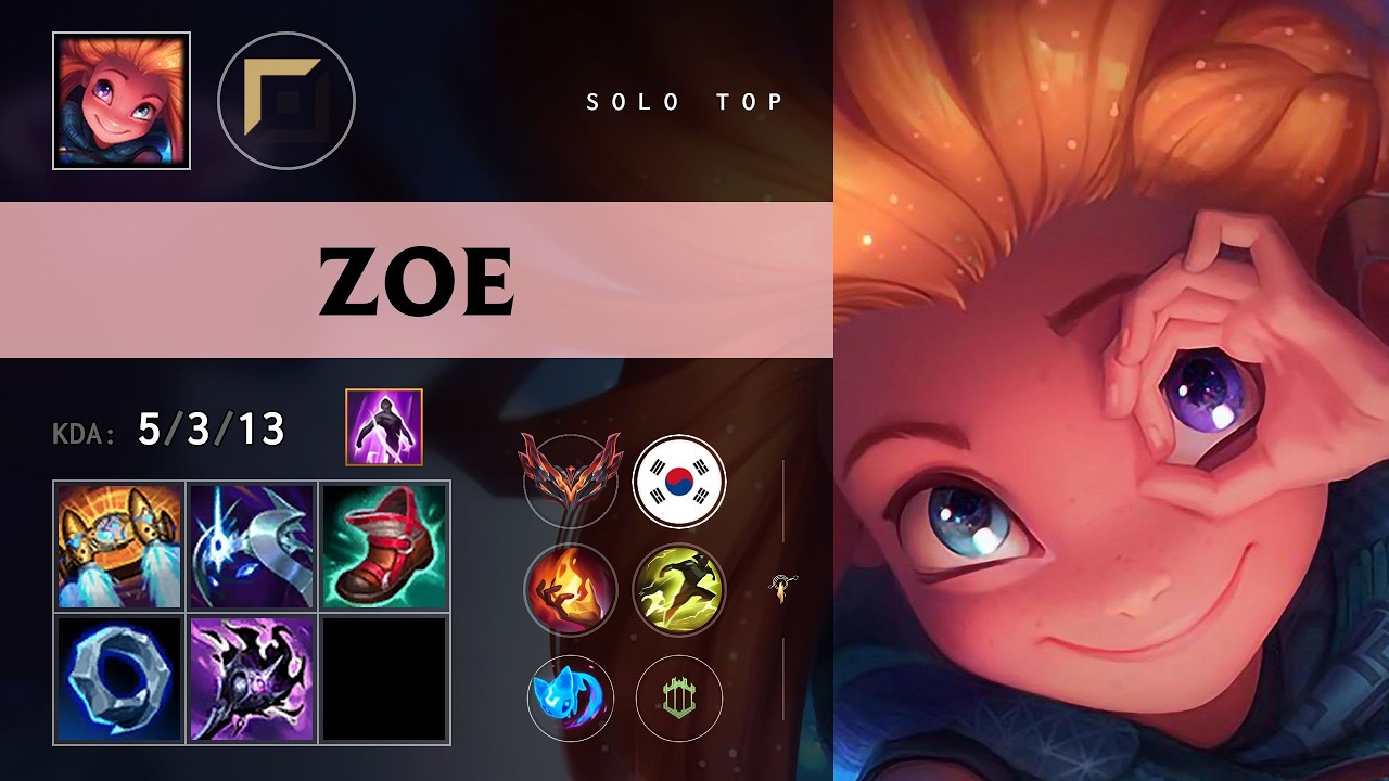 Zoe Top vs Sion - KR Grandmaster Patch 26.11