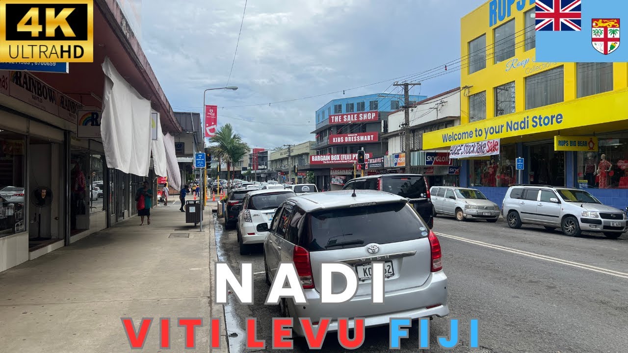 Nadi, Fiji  🇫🇯 A Authentic Fijian Streetside Walking Tour  | 4K 60FPS