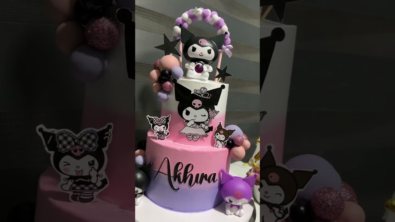 Kuromi Cake (2 Tier) ❤️