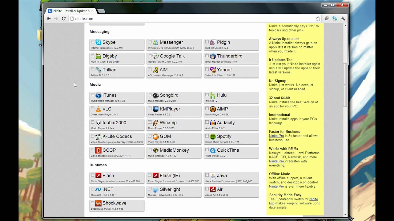 Software Spotlight: Ninite, Batch Install Programs [Tutorial]
