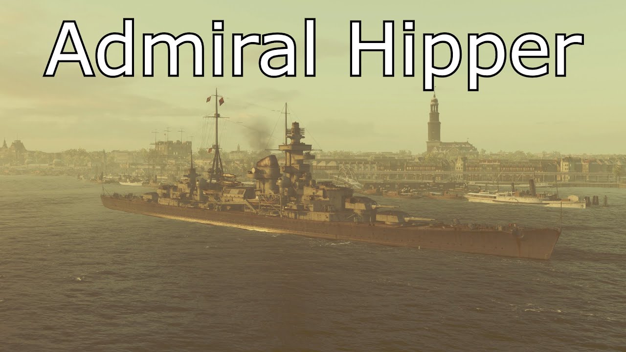 Admiral Hipper, deutscher Kreuzer nackt im Gefecht unterwegs - World of Warships