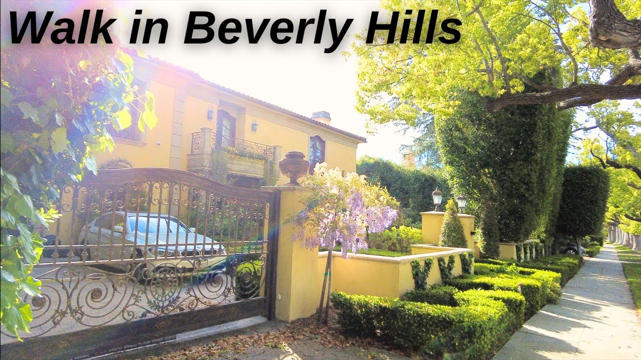 Quiet Spring Walk in Beverly Hills | Elegant Mansions in The Flats | Walking in Los Angeles 4K