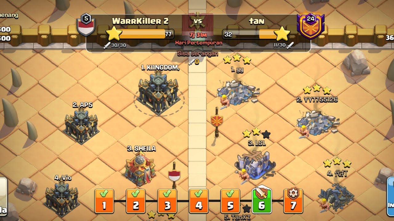DAY 6 SOLO  CWL  & CWL CLAN UTAMA 🥶 MENJAGA POSISI 1 ST