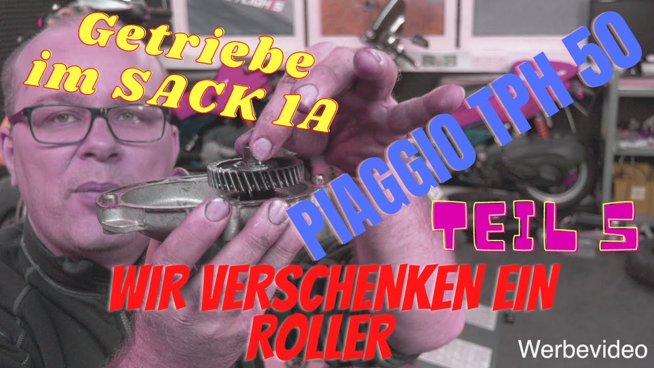 Teil5 - Getriebeschaden vom feinsten bei Piaggio TPH 50 ! Wir verschenken Roller an die Community.