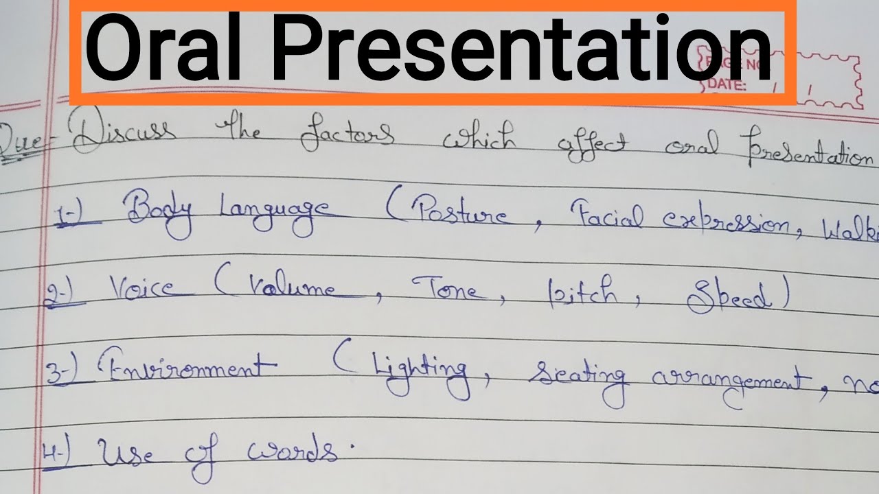 Oral Presentation // Presentation: Means of Communication // How to improve Oral Communication?