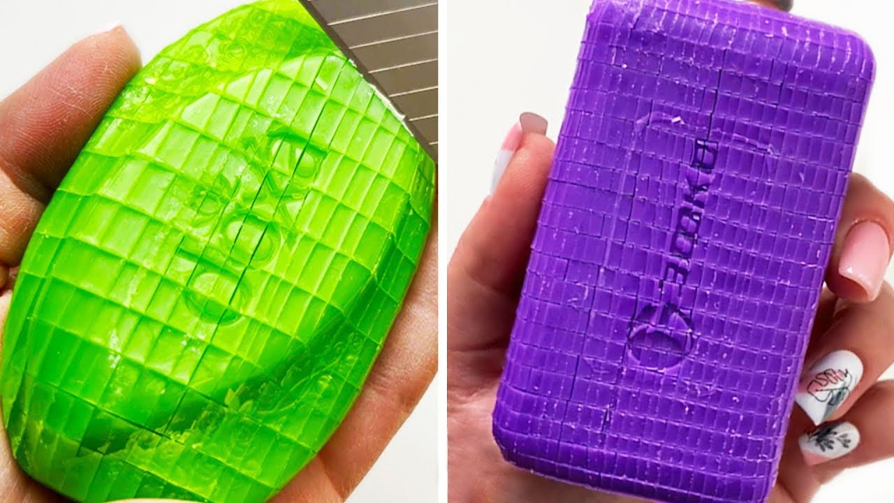 1 Hour Satisfying And Relaxing Soap Cutting and Crunching Videos | ASMR For Sleeping NO MUSIC