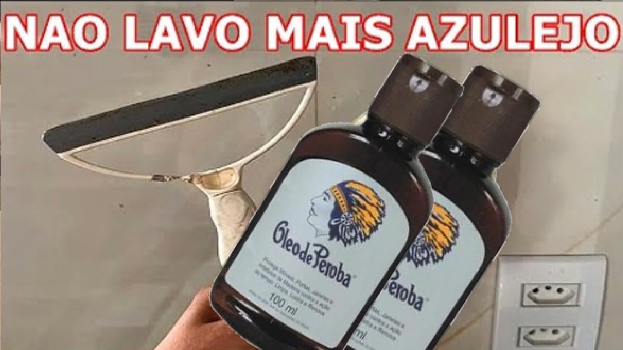 AZULEJO ENGORDURADO e SUJO FICA LIMPO com OLEO DE PEROBA sem ESFOR&Ccedil;O e sem LAVAR