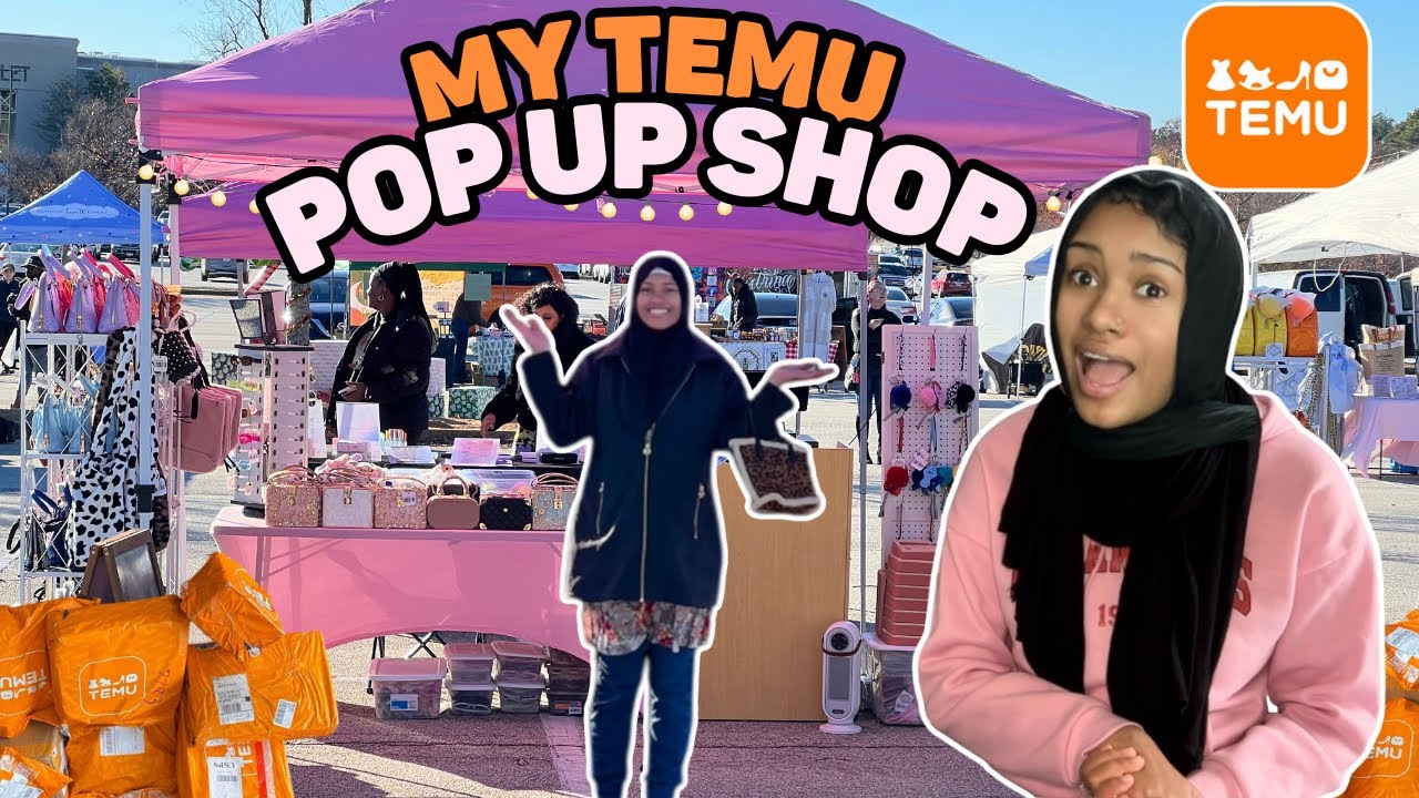 MY TEMU SMALL BUSINESS POP UP SHOP! | ATL POP UP SHOP